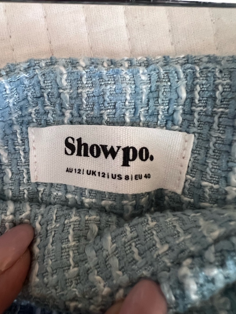 Showpo Light Blue Wide Leg Pants & Crop Top Set - Picture 3 of 5